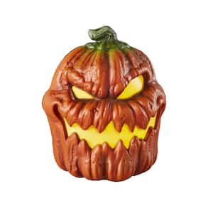 11.6 in. LED Evil Rotten Pumpkin Jack-O-Lantern