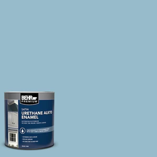 1 qt. #S480-3 Sydney Harbor Satin Enamel Urethane Alkyd Interior/Exterior Paint