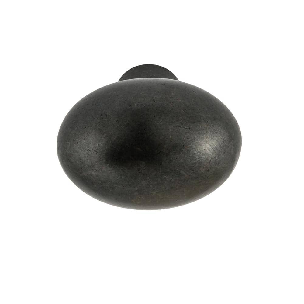 Dark Bronze Oval Knob with Mounting Hardware