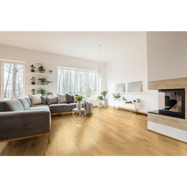 Take Home Sample - Woodridge Aurora Gold Oak 6 in. x 6 in. Engineered Oak Waterproof Hardwood Flooring
