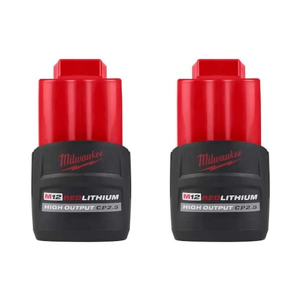 Milwaukee M12 12V Lithium-Ion CP High Output 2.5 Ah Battery (2-Pack)