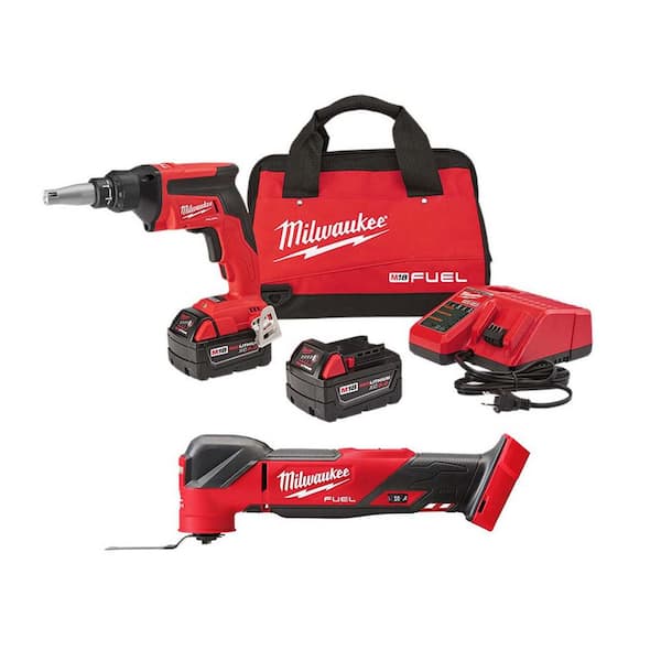 M18 FUEL 18V Lithium-Ion Cordless Brushless Oscillating Multi-Tool with  Drywall Cut Out Tool (2-Tool)
