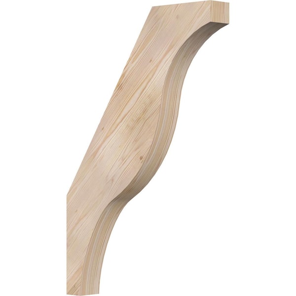 Ekena Millwork 3 1/2"W x 24"D x 36"H Funston Smooth Knee Brace, Douglas Fir