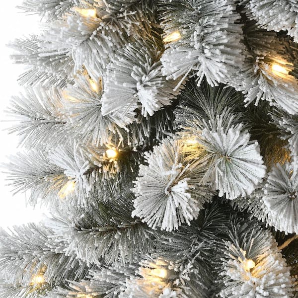 5/10Pcs Christmas Snow Frosted Pine Branches Artificial Pine