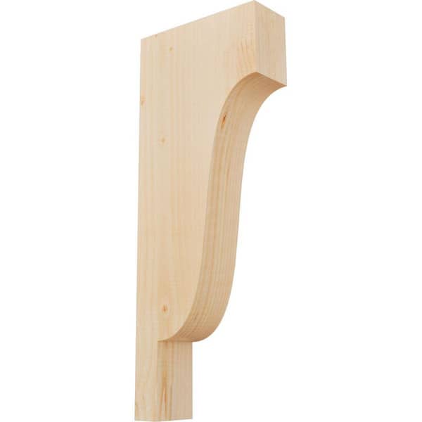 Ekena Millwork 3-1/2 in. x 10 in. x 26 in. Douglas Fir Newport Smooth Corbel