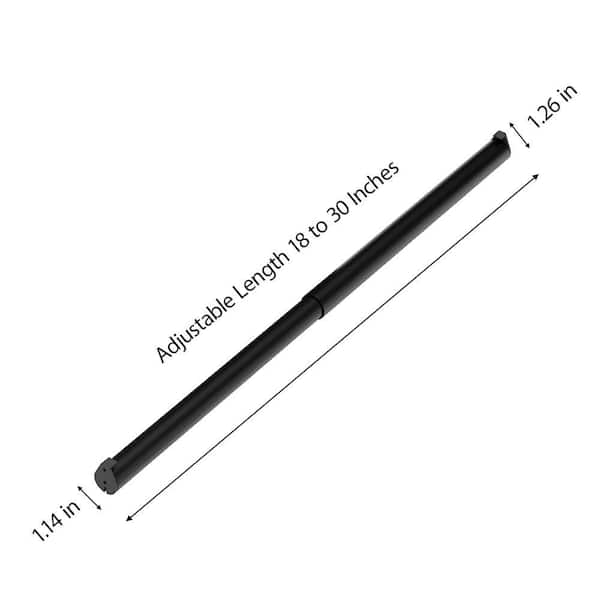 Everbilt 18 in.-30 in. L x 1. 26in W Matte Black Adjustable