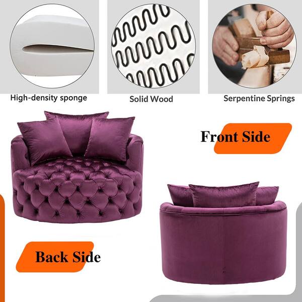 Purple discount barrel chair