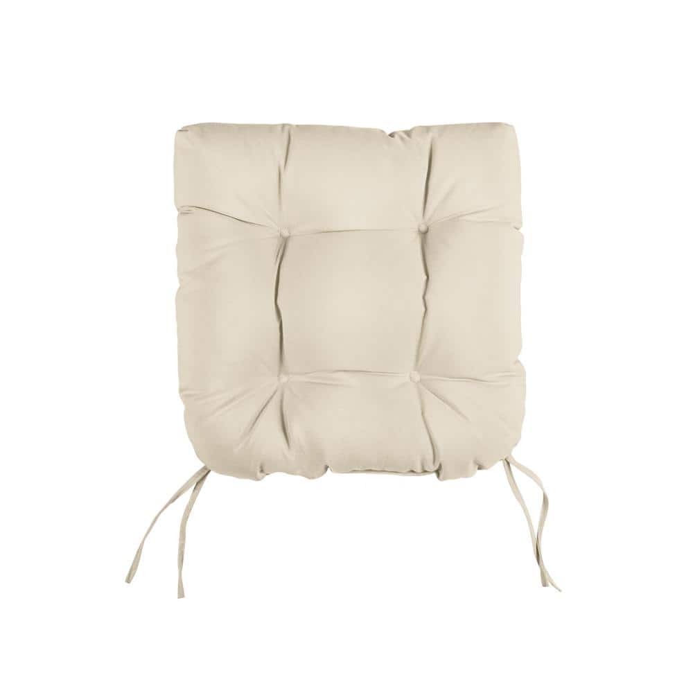 Natural U-Shaped Tufted Outdoor Seat Cushion