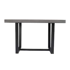 52 in. Distressed Grey Solid Wood Dining Table