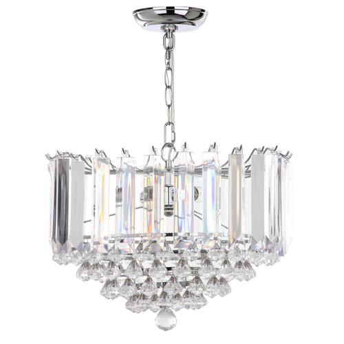 Hampton 2-Light Chrome/Clear Crystal Hanging Pendant Lighting Pendant Lights