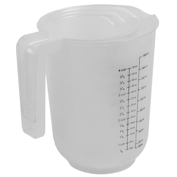 Home Basics Precise Pour 3-Piece Clear Plastic Measuring Cup Set
