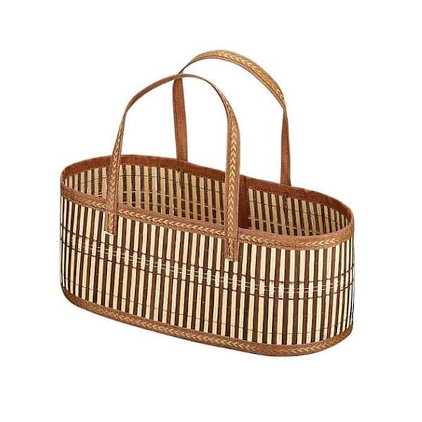Unbranded Large Bamboo Woven Gift Baskets with Handles Sturdy Foldable Design for Birthday Wedding Versatile Use 3 Pack