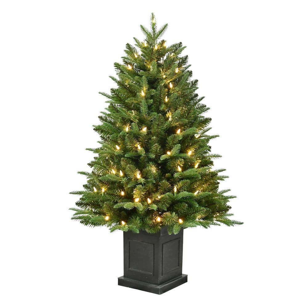 40 in. Pre-Lit Fraser Fir Potted Artificial Christmas Tree with 100 Warm White LED Lights price history on PriceWatchPro