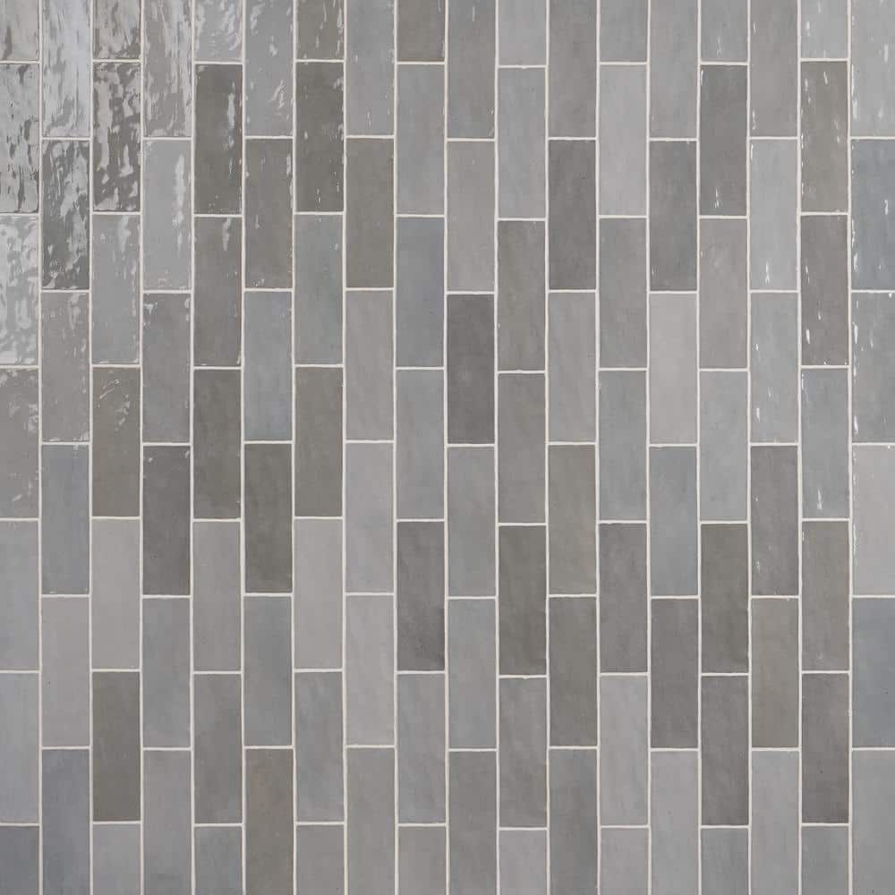 Kingston Gray 3x8 Glossy Ceramic Wall Tile for Kitchen and Bathroom