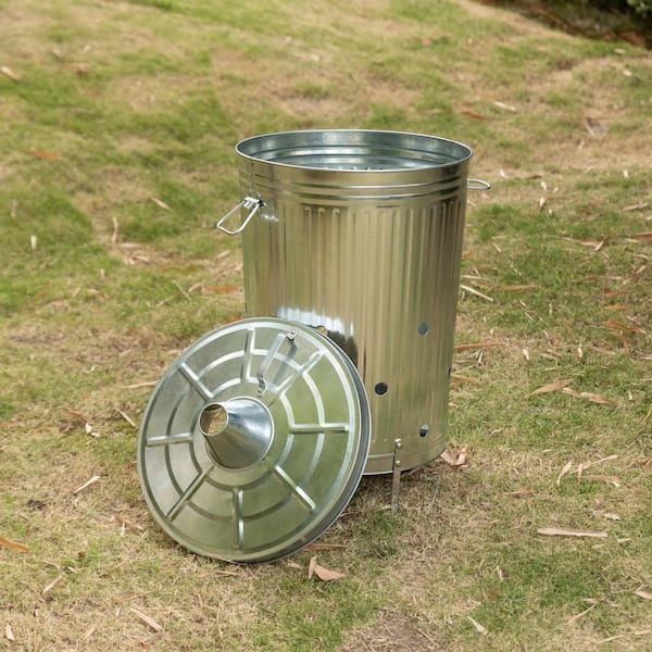 Galvanized garden incinerator bin - Household garden portable