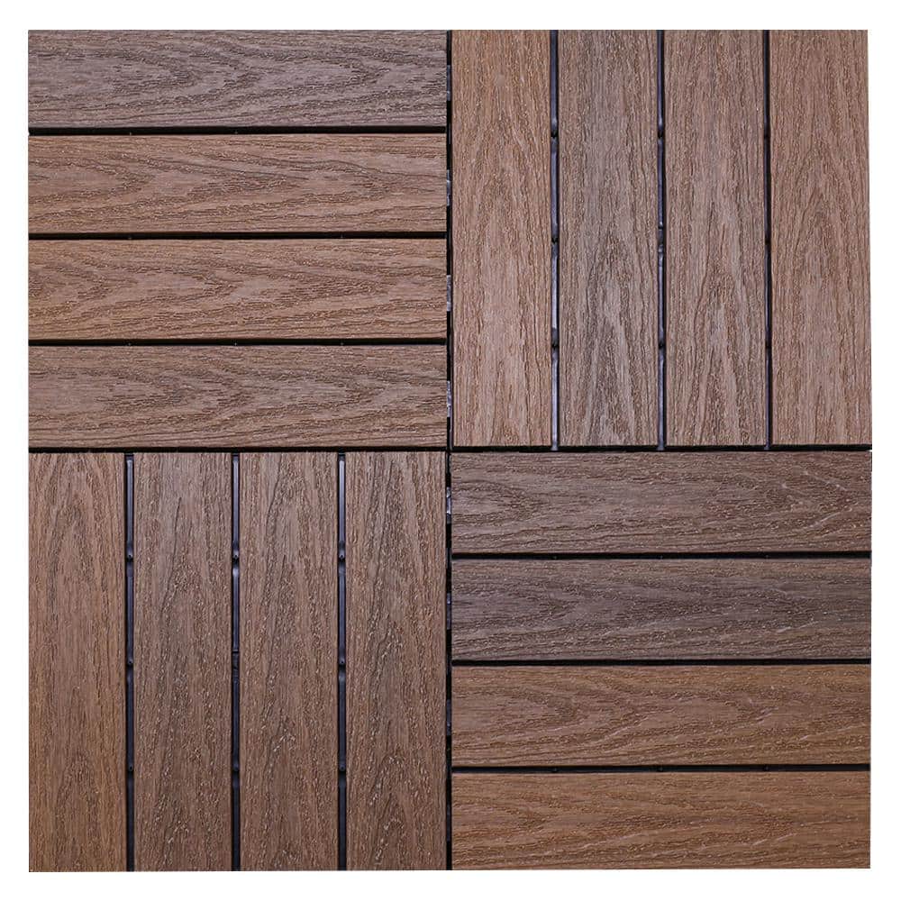 Brazilian Ipe Composite 12" x 12" Interlocking Deck Tile