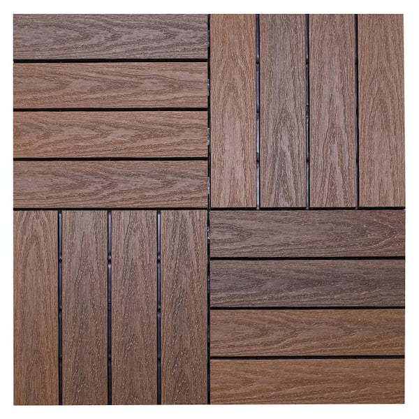 NewTechWood UltraShield Naturale 1 ft. x 1 ft. Quick Deck Outdoor 