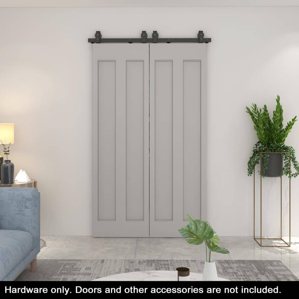 Matte Black Steel Folding Bi-Fold Door Hardware Kit