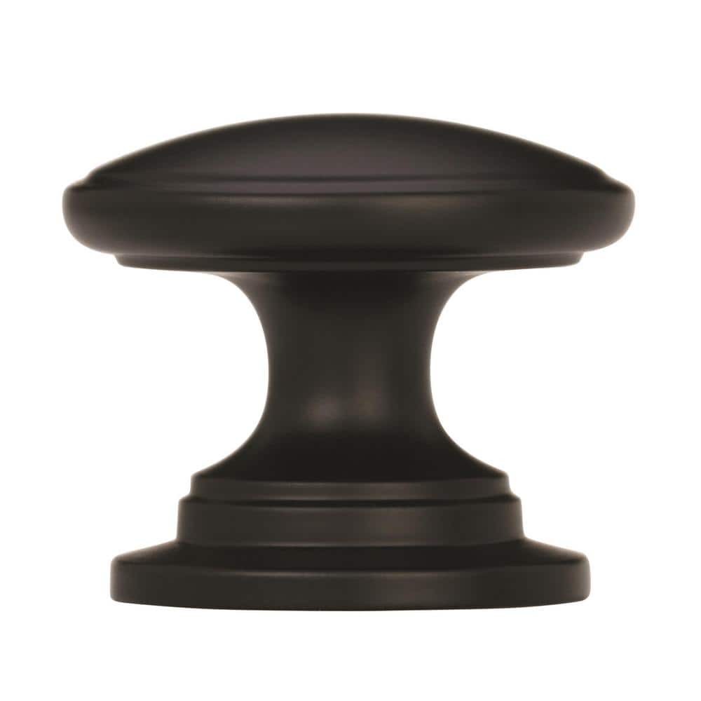 Matte Black Round Cabinet Knob Multipack, 1-1/4 inch Diameter