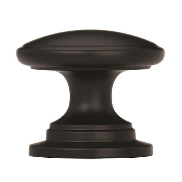 25-Pack Ravino 1 1/4 in.  32mm  Traditional Matte Black Round Cabinet Knobs