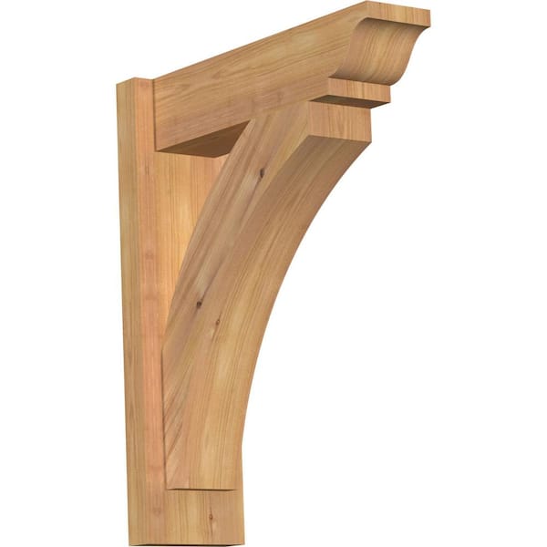 Ekena Millwork 6 in. x 22 in. x 18 in. Western Red Cedar Thorton Traditional Smooth Outlooker