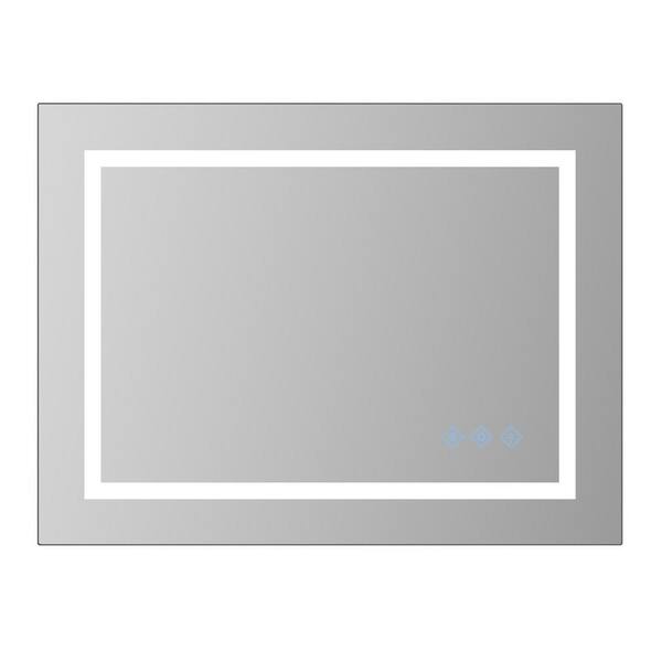32 in. W x 24 in. H Rectangular Frameless AntiFog Dimmable Lighted