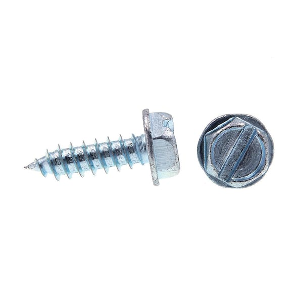 Slotted Sheet Metal Screw-Zinc Plated-Lot of 1000 Pcs. #10 x 5/8" Hex Washer Hd 