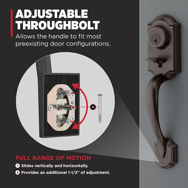 Kwikset Montara Venetian Bronze Keyed Entry Single Cylinder Door
