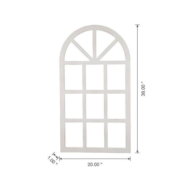 thumbnail image 2 of Sintosin Farmhouse Window Frames For Wall Decor Living Room 20 X 32 Hanging Distressed Rustic Arched Wood Frame Bedroom Above Bed 2 of 11