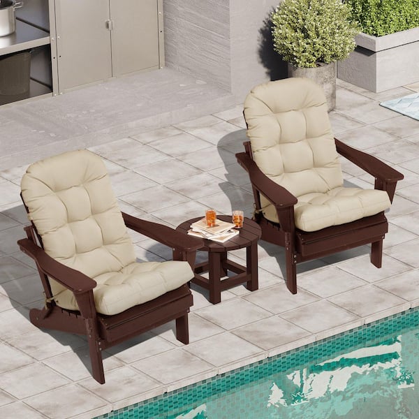 Unbranded 50 in. x 20 in. 2-Piece Sunbrella Outdoor Adirondack Chair Cushion in Champagne