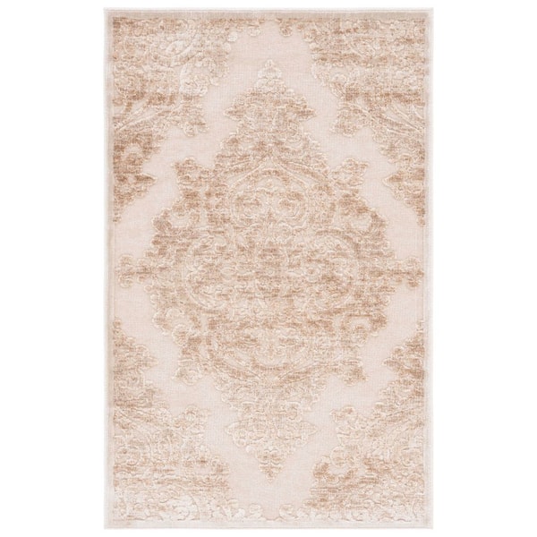 Paradise 3 ft. x 4 ft. Stone Ornate High-Low Area Rug