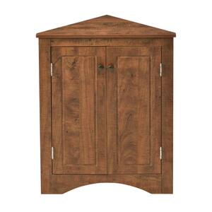 17 in. W x 17 in. D x 31 in. H Brown Linen Cabinet with Shelves