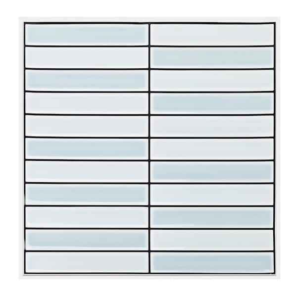10 in. x10 in.  Peel and Stick Backsplash Tiles Vinly Self Adhesive Backsplash Tile Wall Tile, Light Blue (10-Pack)