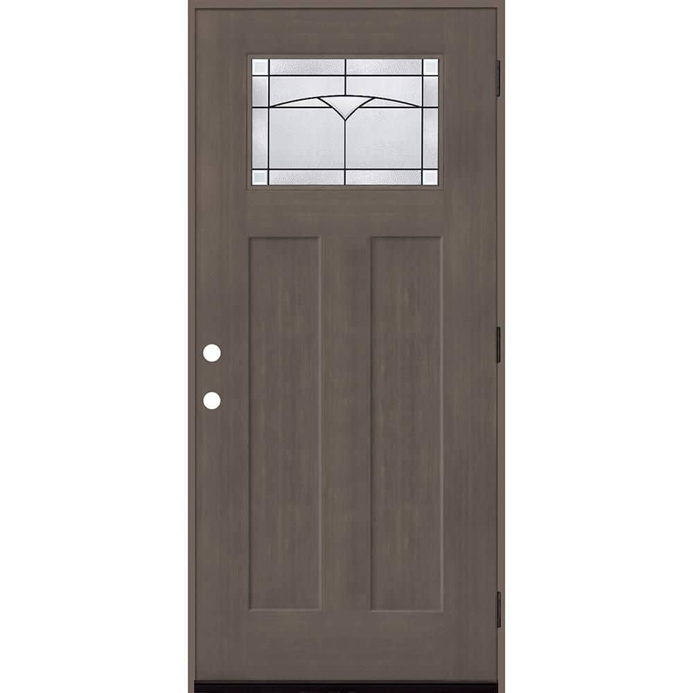 Regency 36 in. x 80 in. 1/4 TopL Horizon Glass LHOS Ashwood Fir Fiberglass Prehung Front Door with 6-9/16 Jamb price history on PriceWatchPro