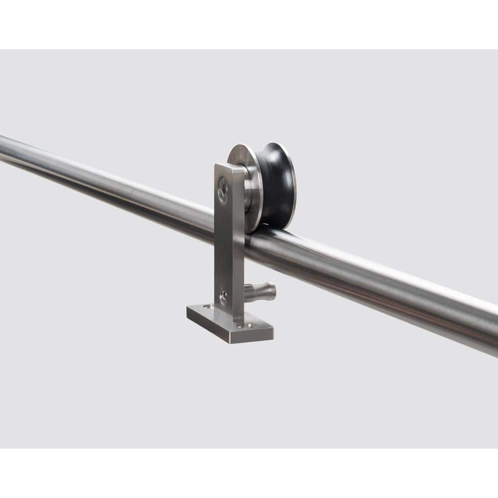 Stainless Steel Sliding Barn Door Hardware Kit with Soft Close, 78-3/4 inches