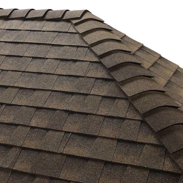 GAF Z Ridge Barkwood CM Distinctive Hip and Ridge Cap Roofing Shingles ...