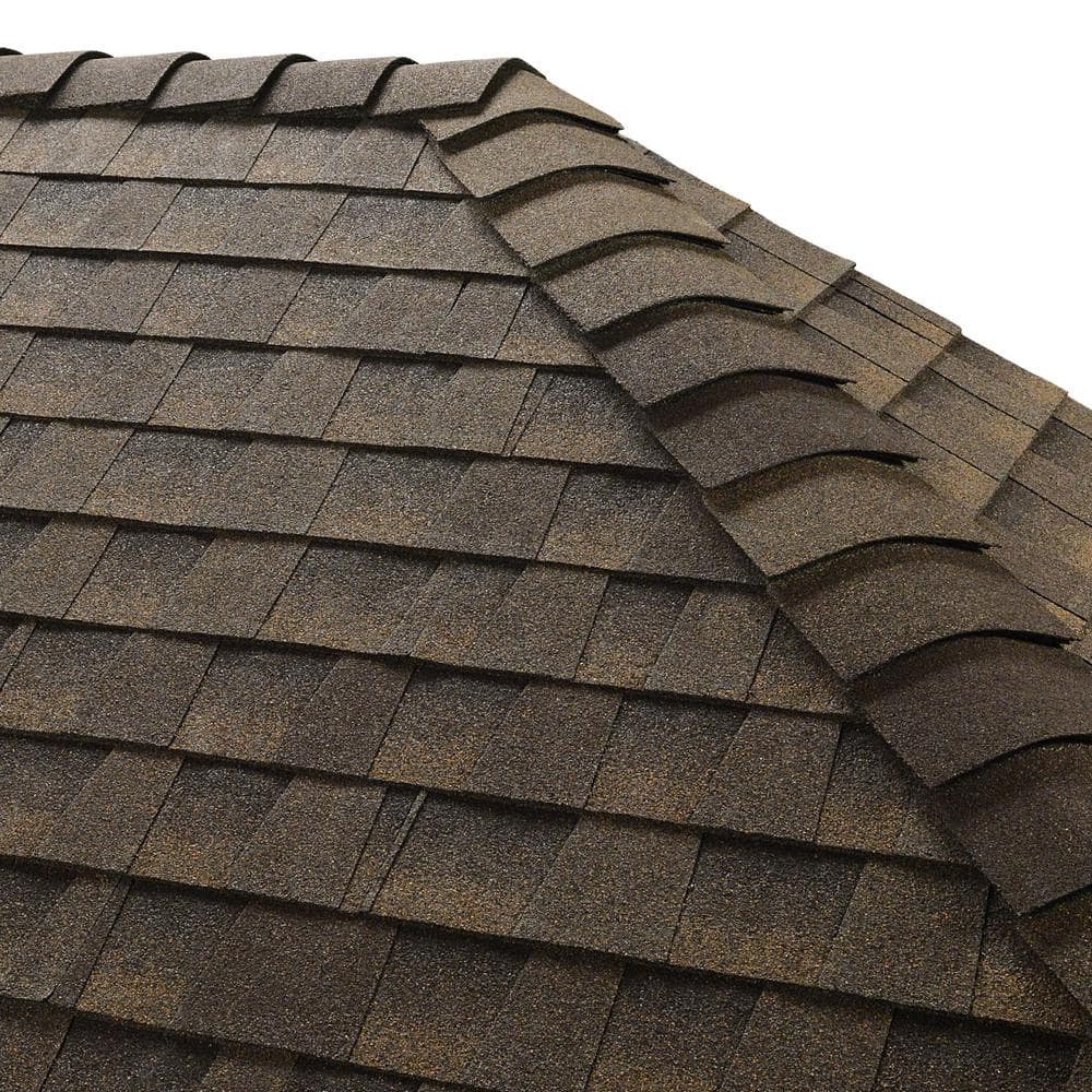 GAF Z Ridge Barkwood Distinctive Hip and Ridge Cap Roofing Shingles (33