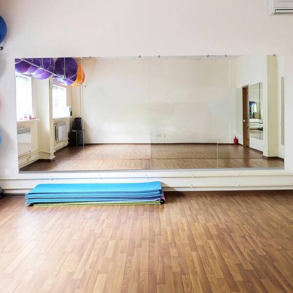 Fab Glass and Mirror 32 in. W x 48 in. H Annealed Wall Mirror Kit For Gym  And Dance Studio With Safety Backing GMA48x32 - The Home Depot