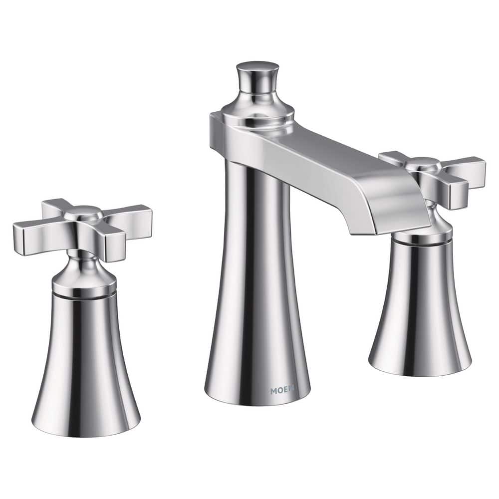 Flara Chrome 8 in. Widespread 2-Handle High-Arc Bathroom Faucet, Valve Included price history on PriceWatchPro