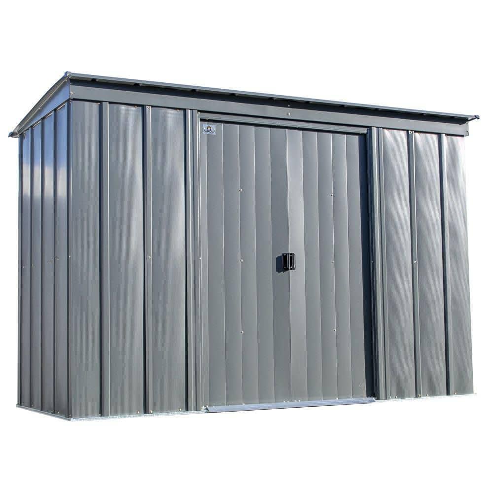 Arrow Classic 10 ft. W x 4 ft. D Charcoal Metal Shed 35 sq. ft
