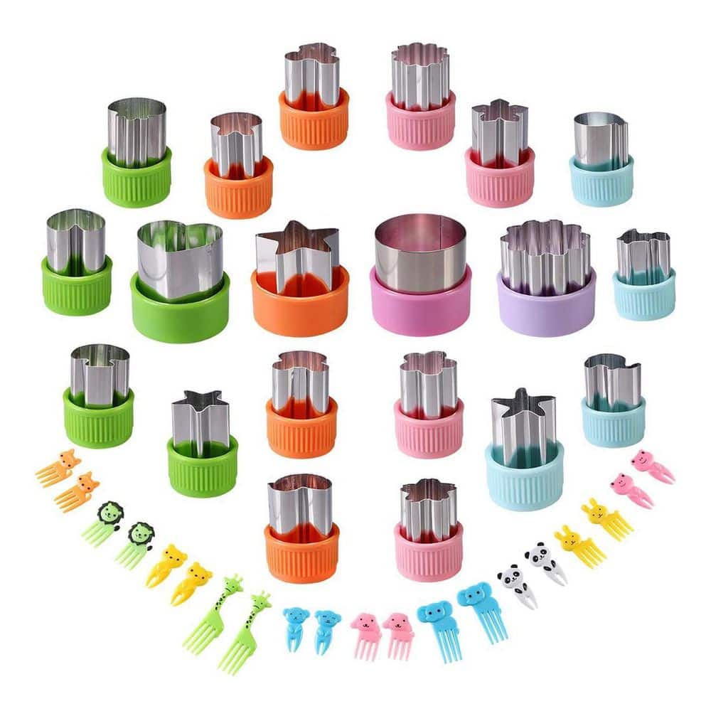 20-Piece Stainless Steel Vegetable Cutter Set with Assorted Shapes and Cartoon Food Picks for Kids Baking price history on PriceWatchPro