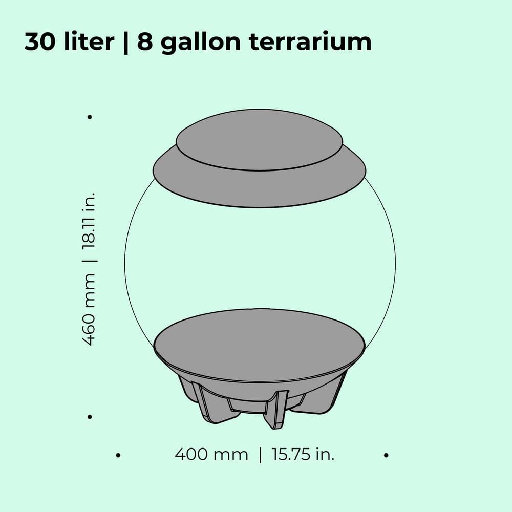 White Acrylic Desktop Terrarium Bowl with Automated Features