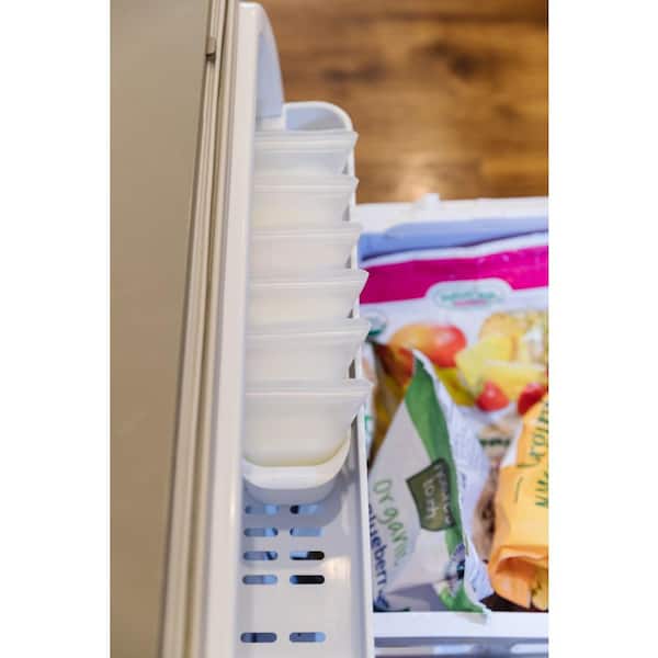 Zip Top 6 oz. Reusable Silicone Breast Milk Zippered Storage Container,  Frost and Freeze Tray ZB-BMSB6-0 - The Home Depot