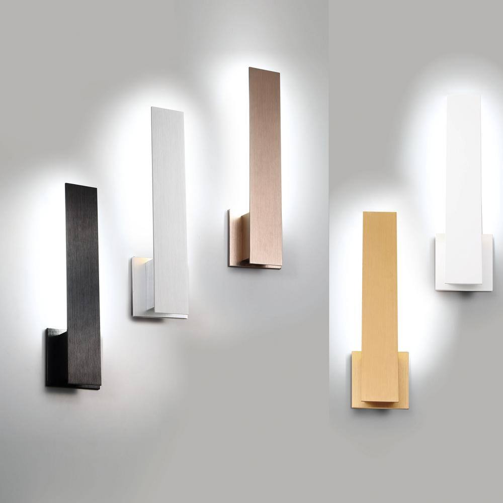 Annette Gold Finish Dimmable LED Wall Sconce with White Shade