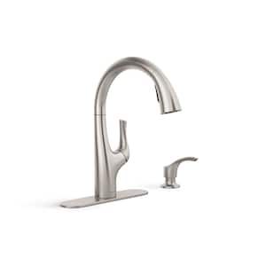 Avi Single-Handle Pull Out Sprayer Kitchen Faucet in Vibrant Stainless