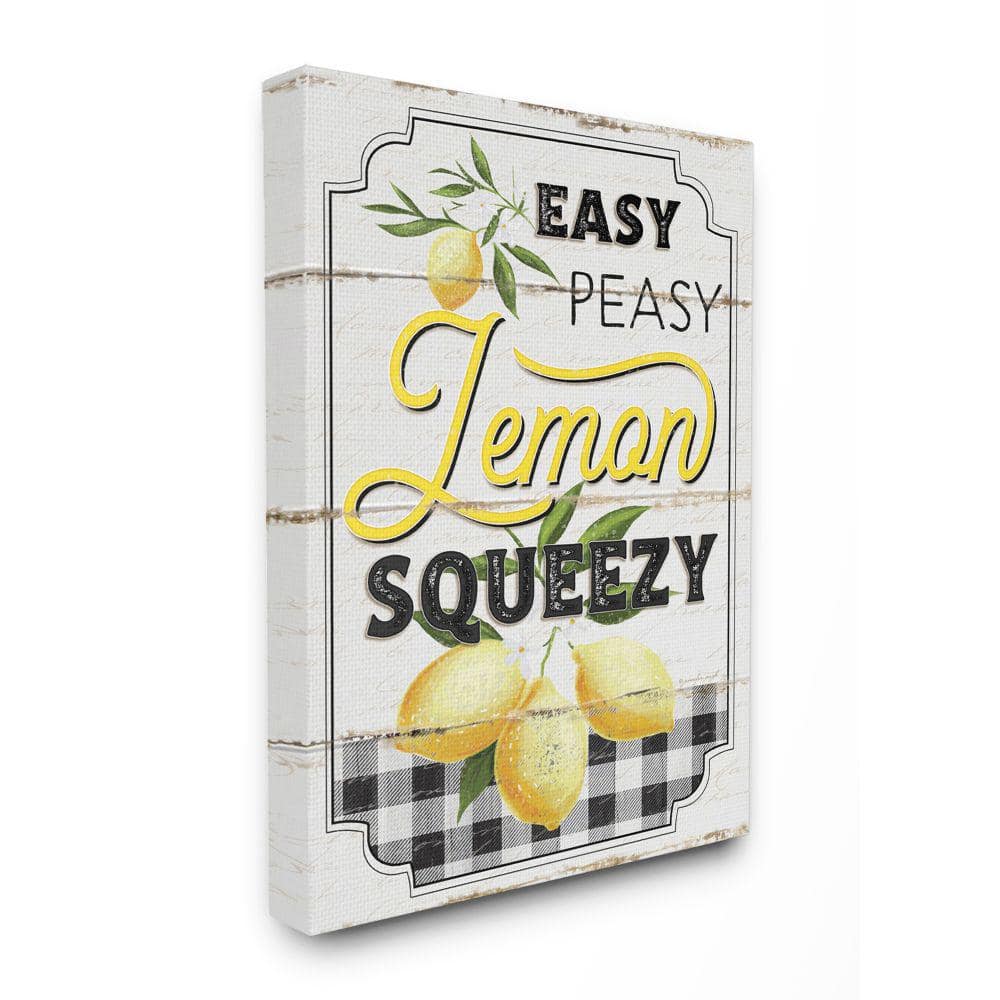 Vintage Rustic Easy Peasy Lemon Squeezy Quote by Jennifer Pugh Unframed Country Canvas Wall Art Print 24 in. x 30 in. price history on PriceWatchPro