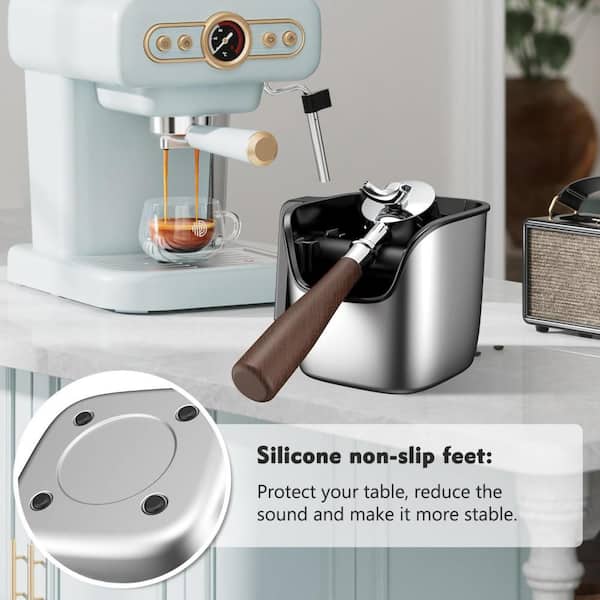 Numhew Stainless Steel Knock Box Espresso Accessory for Coffee