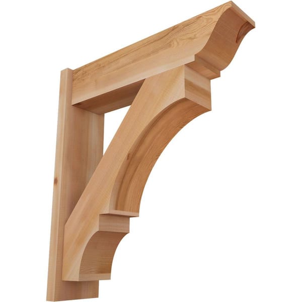 Ekena Millwork 8 in. x 32 in. x 28 in. Balboa Traditional Smooth Western Red Cedar Outlooker