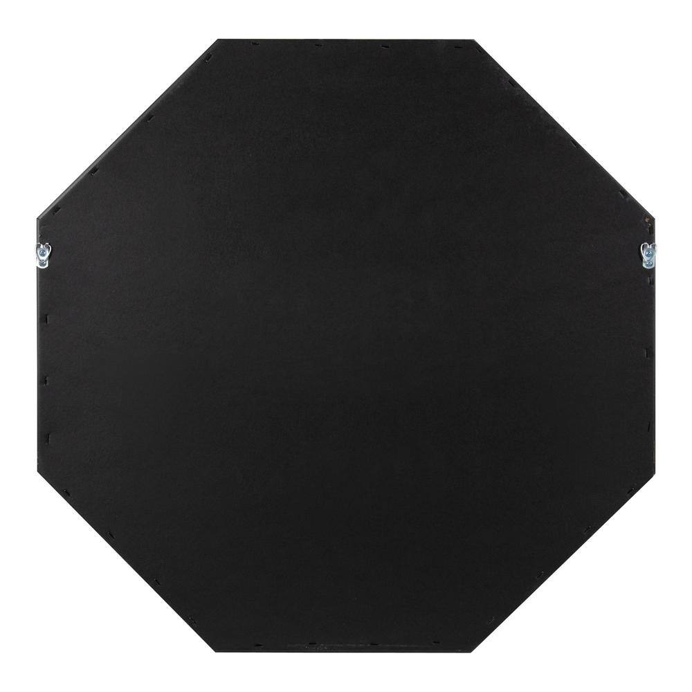 Gold Octagon Geometric Framed Wall Mirror, 28 x 28