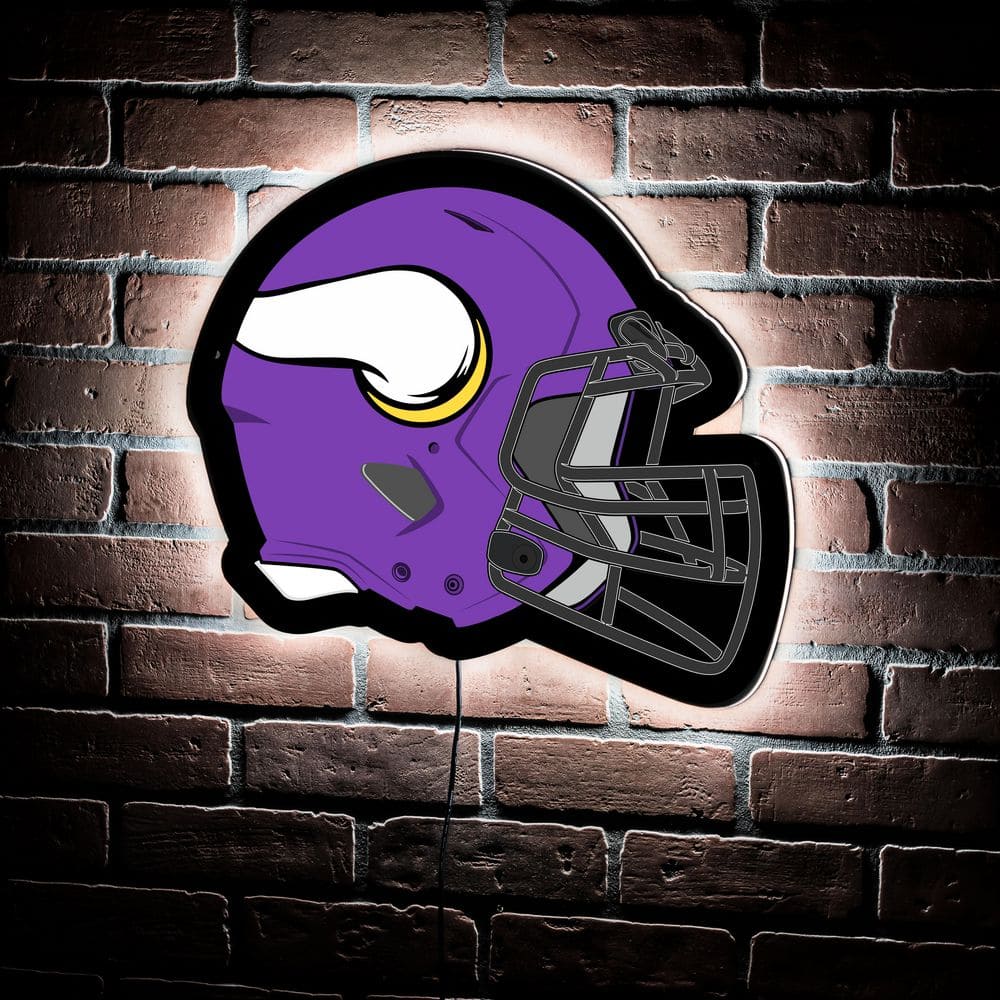 Evergreen Minnesota Vikings Helmet 19 in. x 15 in. Plug-in LED